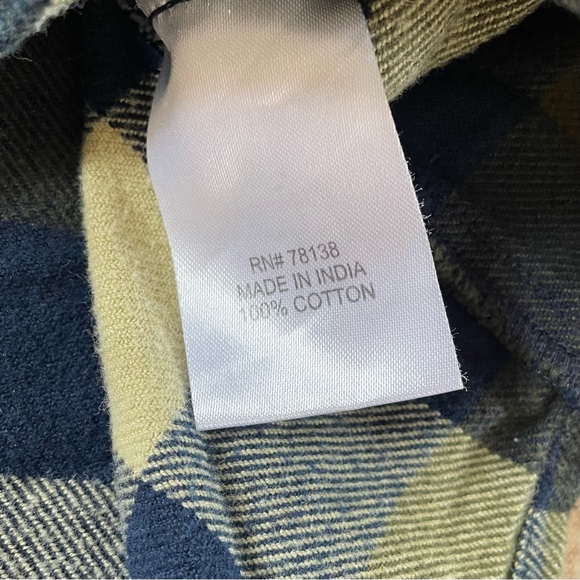 Orton Brothers Plaid Flannel Shirt Jacket Shacket Green L - Picture 3 of 9